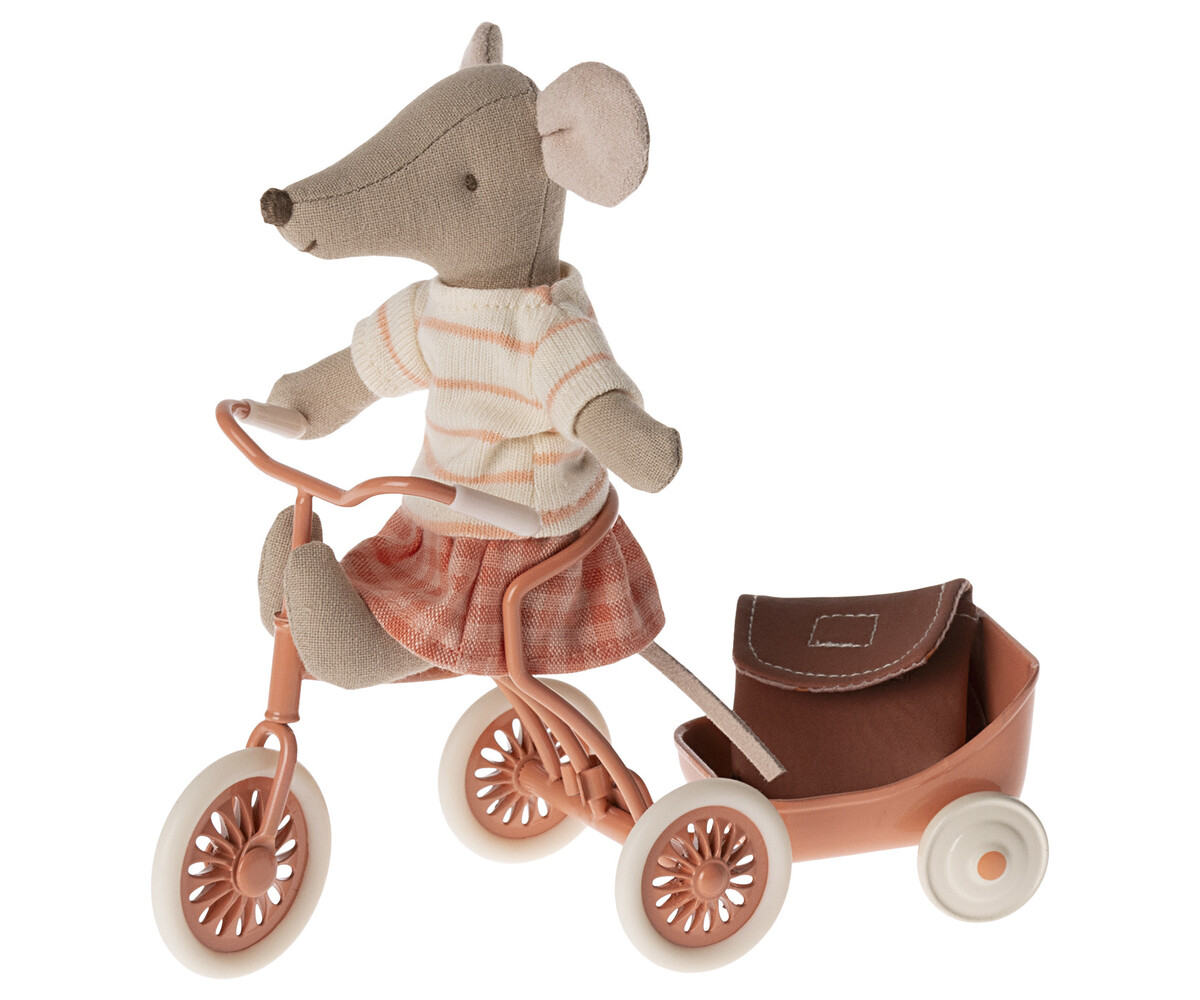 Maileg Knuffelmuis Tricycle Big Sister Coral Maileg Knuffelmuis Tricycle Big Sister Coral