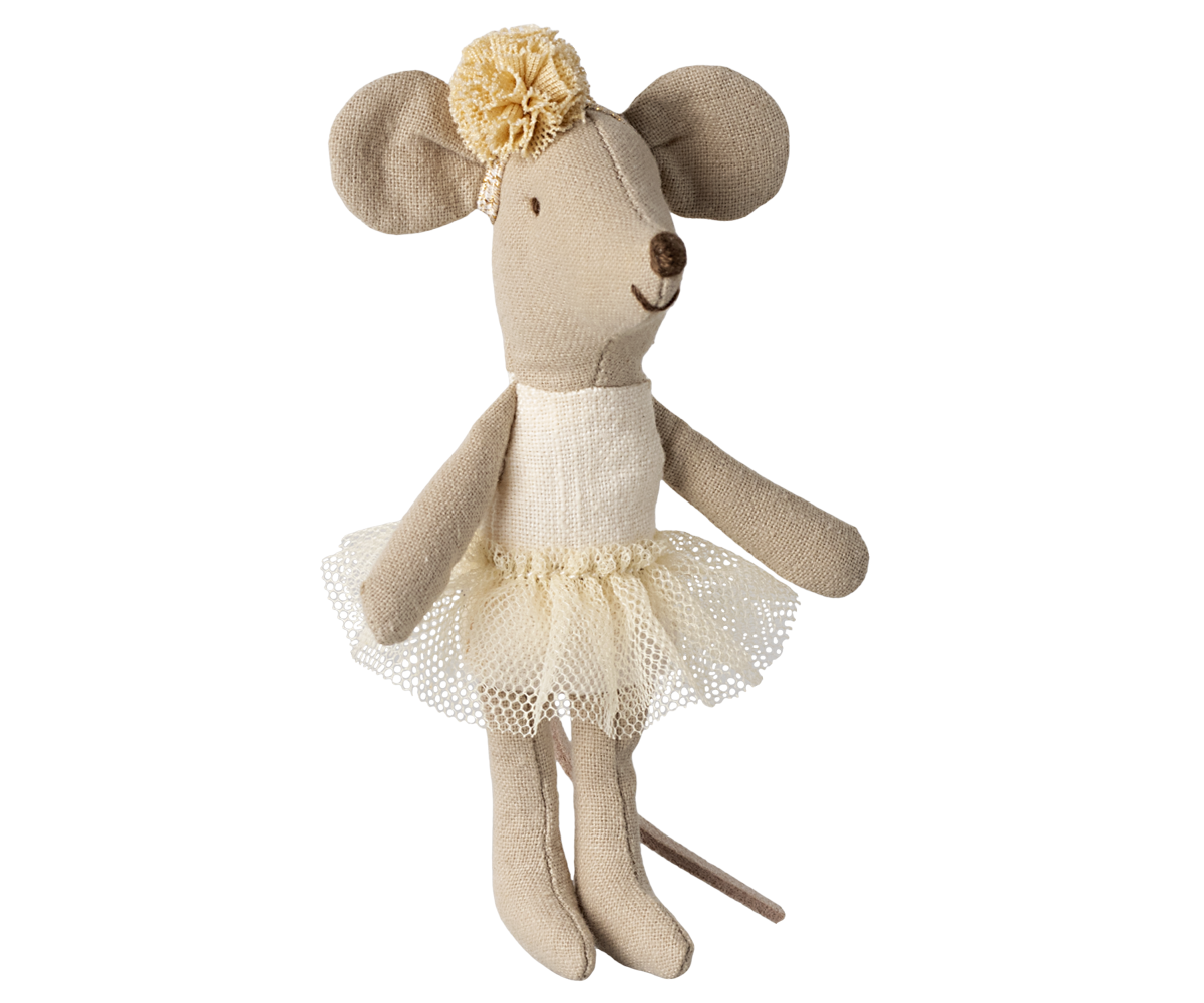 Maileg Knuffelmuis Ballerina Little Sister Off White 11cm