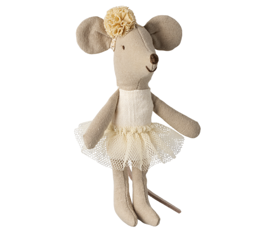 Maileg Knuffelmuis Ballerina Little Sister Off White 11cm