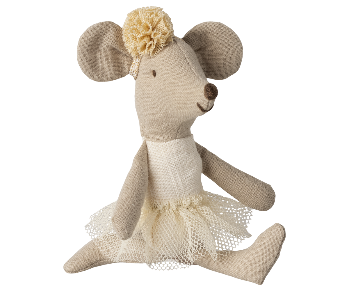 Maileg Knuffelmuis Ballerina Little Sister Off White 11cm