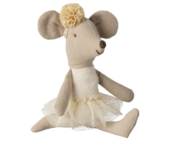 Maileg Knuffelmuis Ballerina Little Sister Off White 11cm