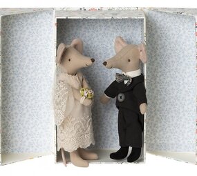 Maileg Knuffelmuis Wedding Mice Couple in Box