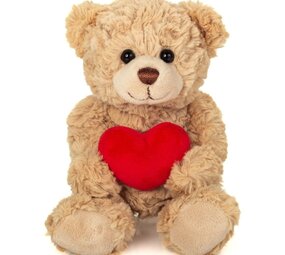 Hermann teddy Knuffel Teddybeer met Hartje Beige 20 cm