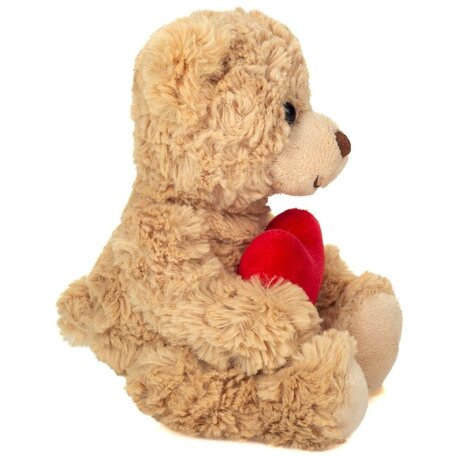 Hermann teddy Knuffel Teddybeer met Hartje Beige 20 cm