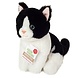 Hermann teddy Knuffel Kat Zittend Zwart-Wit 20 cm