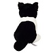 Hermann teddy Knuffel Kat Zittend Zwart-Wit 20 cm