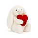Jellycat Knuffel Konijn Bashful Bunny with Heart Original 31 cm