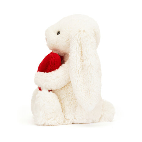 Jellycat Knuffel Konijn Bashful Bunny with Heart Original 31 cm
