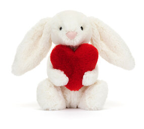 Jellycat Knuffel Konijn Bashful Bunny with Heart Little 18 cm