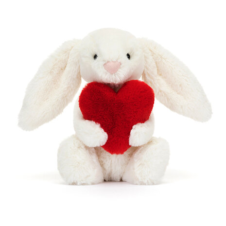 Jellycat Knuffel Konijn Bashful Bunny with Heart Little 18 cm