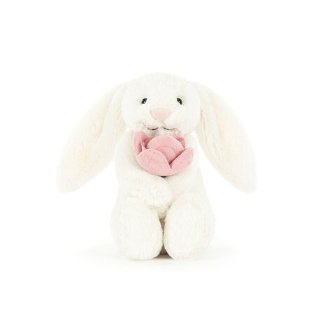 Jellycat Knuffel Konijn Bashful Bunny With Peony (Small) 18 cm