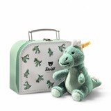 Steiff Knuffel Dino T-Rex in Koffertje Lichtgroen 16 cm