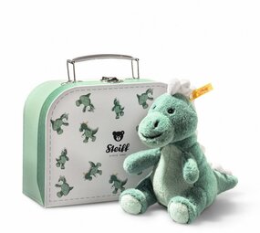 Steiff Knuffel Dino T-Rex in Koffertje Lichtgroen 16 cm