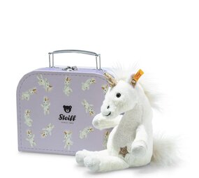 Steiff Knuffel Eenhoorn Unica in Koffertje Wit 20 cm