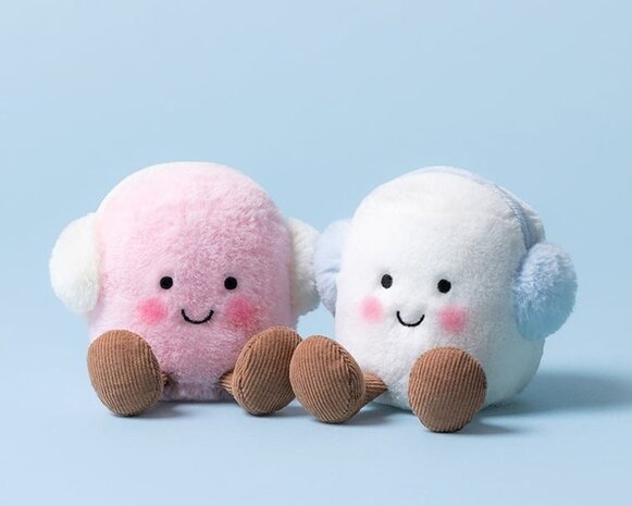 Jellycat Knuffel Amuseables Toastie Pink and White Marshmallows