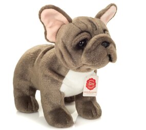 Hermann teddy Knuffel Franse Bulldog Staand Grijs 30cm Hermann teddy Knuffel Franse Bulldog Staand Grijs 30cm