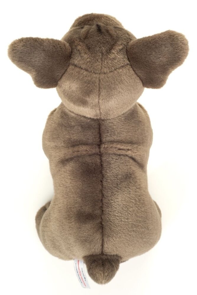Hermann teddy Knuffel Franse Bulldog Staand Grijs 30cm