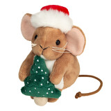 Hermann teddy Knuffel Kerst Muis met Kerstboom 11cm Hermann teddy Knuffel Kerst Muis met Kerstboom 11cm