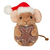 Hermann teddy Knuffel Kerst Muis met Koek 11cm Hermann teddy Knuffel Kerst Muis met Koek 11cm