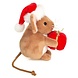 Hermann teddy Knuffel Kerst Muis met Geschenk 11cm