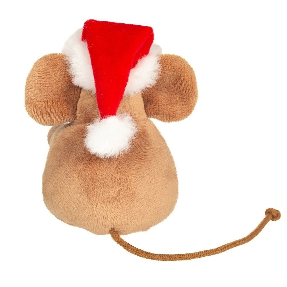 Hermann teddy Knuffel Kerst Muis met Geschenk 11cm