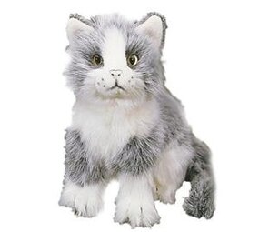 Förster Knuffel Kat Zittend Grijs/Wit klein 20cm