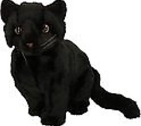 Förster Knuffel Kat Zwarte Zittend groot 30cm