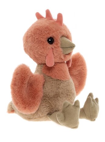 Charlie Bears Knuffel Clucky Chicken Marmalade Orange M 27 cm