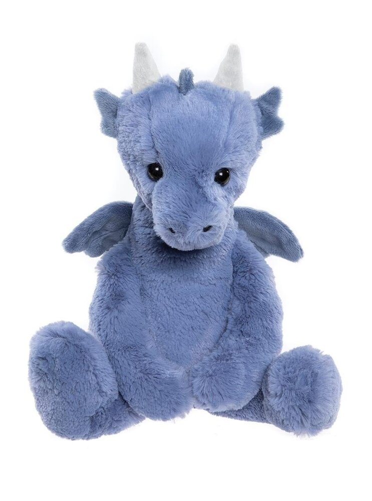 Charlie Bears Knuffel Draco Dragon Denim Blue L 34 cm