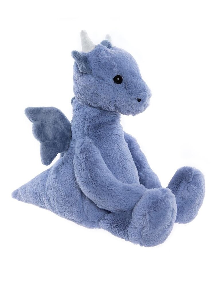 Charlie Bears Knuffel Draco Dragon Denim Blue L 34 cm