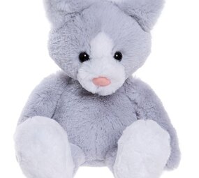 Charlie Bears Knuffel Puddy Kitten Cloudy Grey M 29 cm