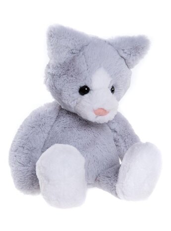 Charlie Bears Knuffel Puddy Kitten Cloudy Grey M 29 cm