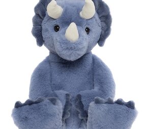 Charlie Bears Knuffel Troy Triceratops Denim Blue L 38 cm
