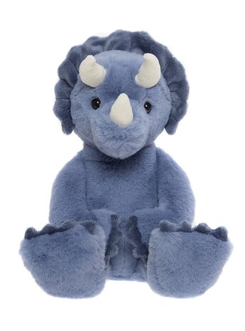Charlie Bears Knuffel Troy Triceratops Denim Blue L 38 cm
