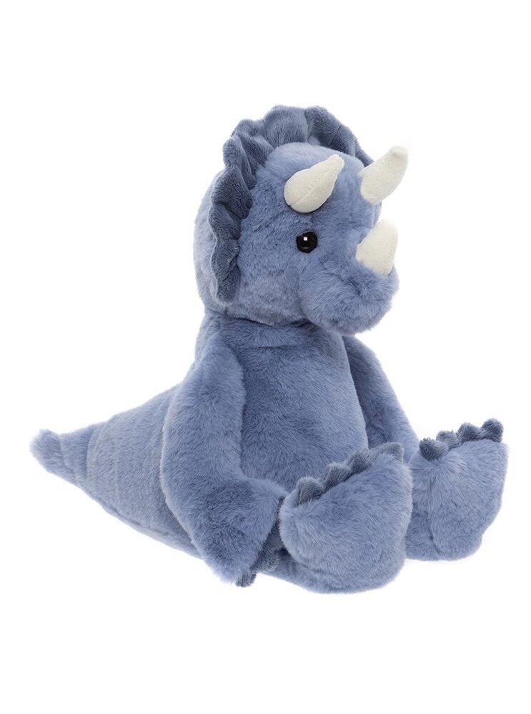 Charlie Bears Knuffel Troy Triceratops Denim Blue L 38 cm