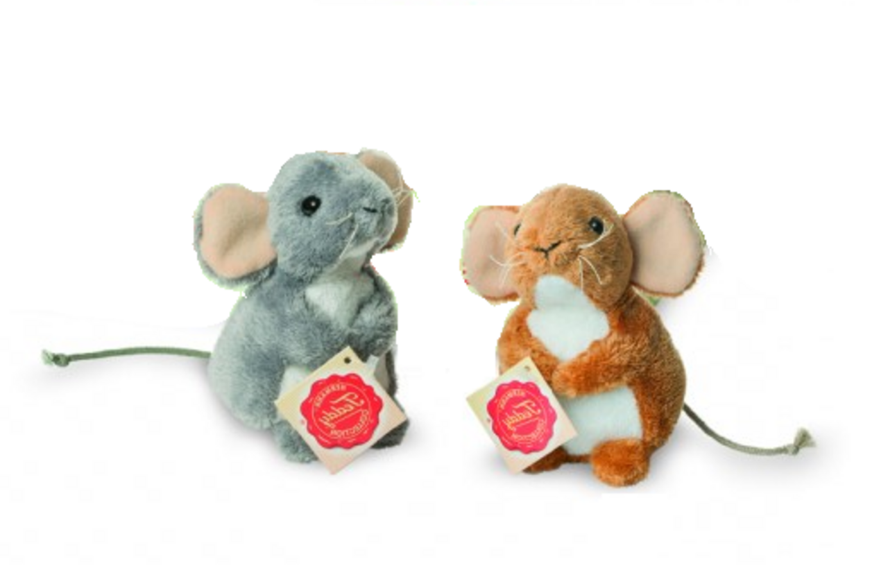 Hermann Teddy Knuffel Muis Set 2-delig 11cm