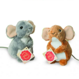 Hermann Teddy Knuffel Muis Set 2-delig 11cm