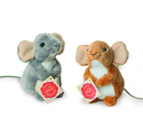 Hermann Teddy Knuffel Muis Set 2-delig 11cm