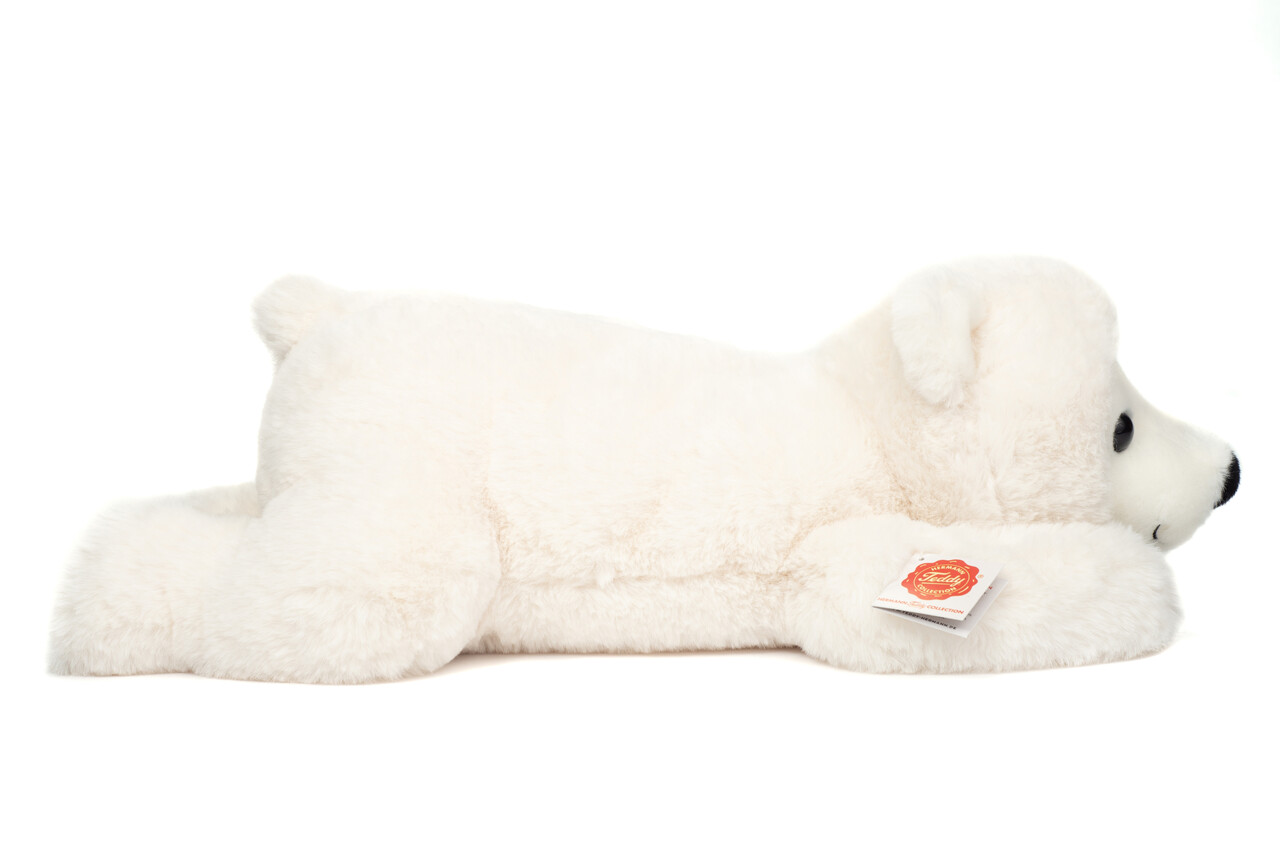 Hermann Teddy Knuffel IJsbeer Liggend 45cm