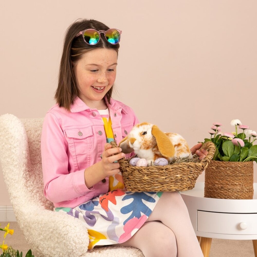 Hermann Teddy Knuffel Konijn Ram Bruin Wit 23cm