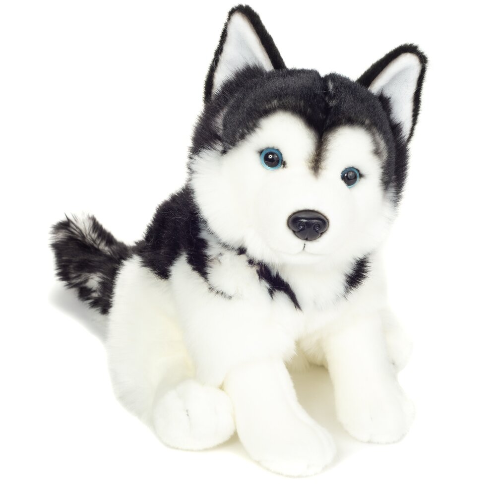 Hermann Teddy Knuffel Hond Husky Zittend 30cm