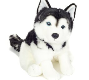 Hermann Teddy Knuffel Hond Husky Zittend 30cm