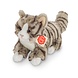 Hermann Teddy Knuffel Kat Getijgerd Rood of Grijs 18cm