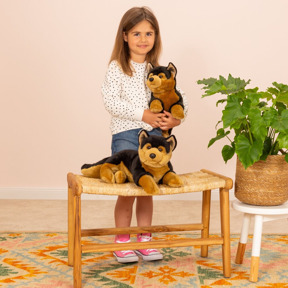 Hermann Teddy Knuffel Herdershond Liggend 45cm