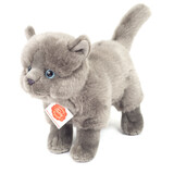 Hermann Teddy Knuffel Kat Kartuizer Staand 20cm Hermann Teddy Knuffel Kat Kartuizer Staand 20cm