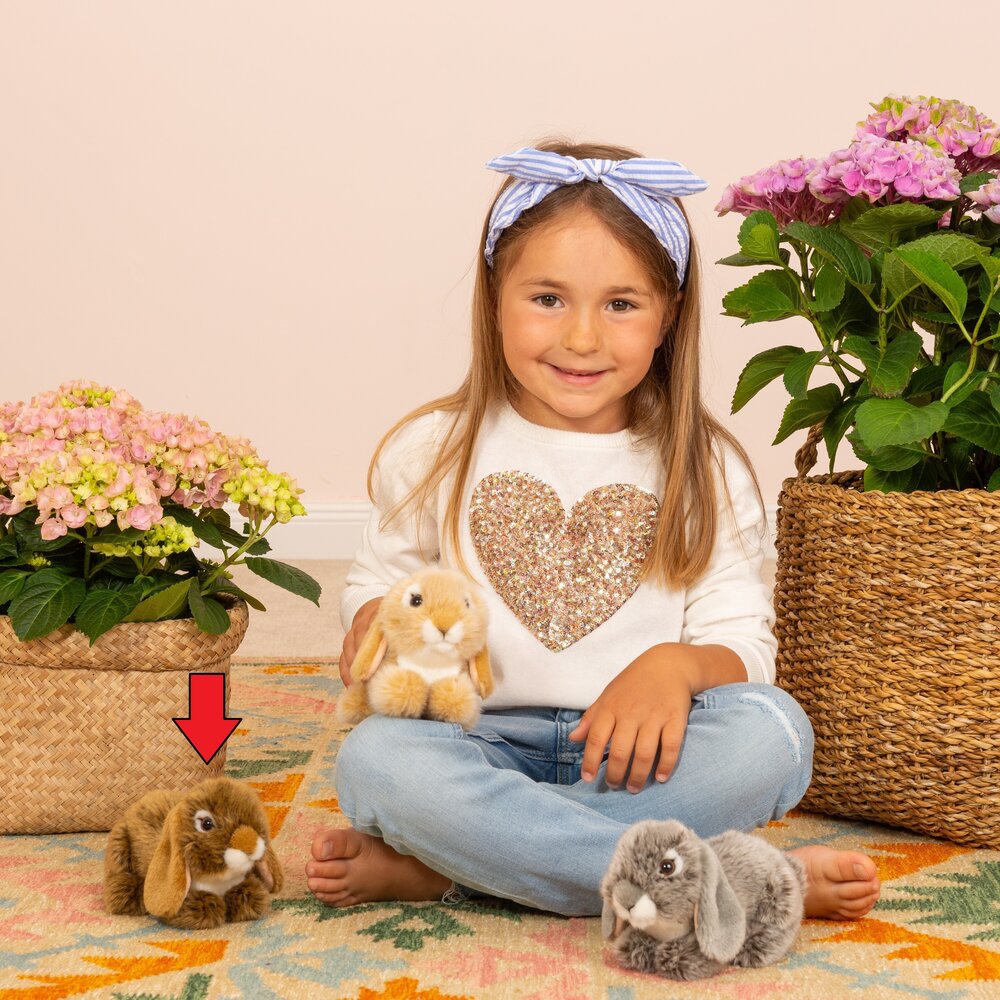 Hermann Teddy Knuffel Konijn Ram Bruin 18cm