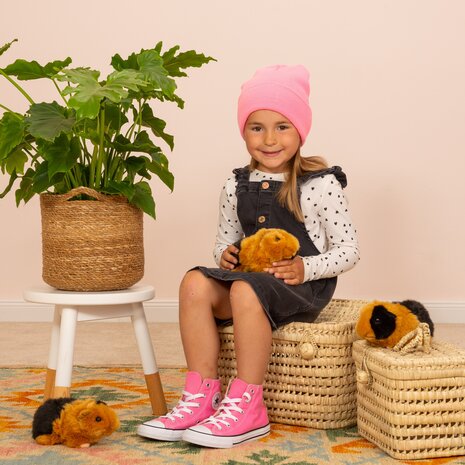 Hermann Teddy Knuffel Cavia Zwart Goud 20 cm