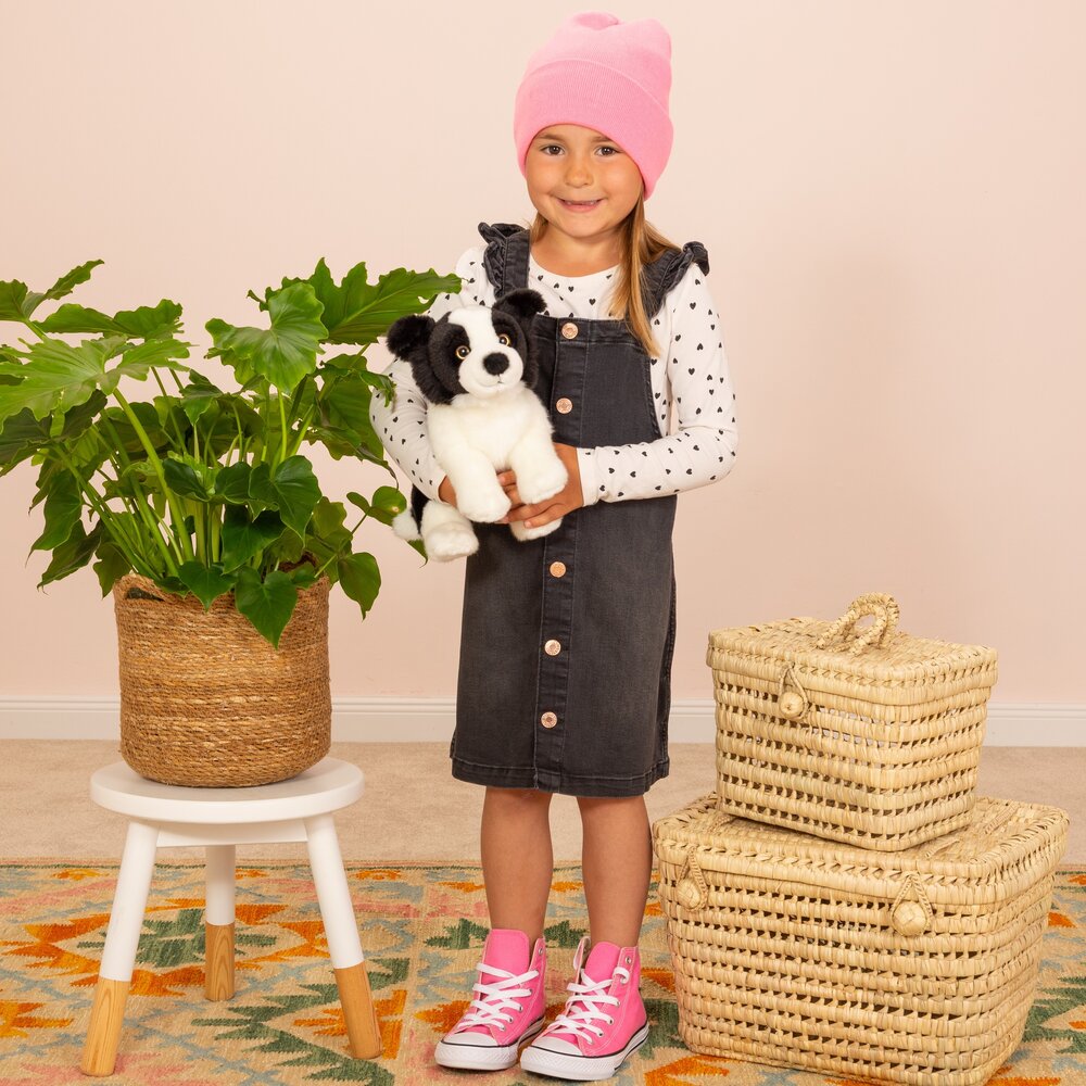 Hermann Teddy Knuffel Hond Border Collie Puppy 24cm