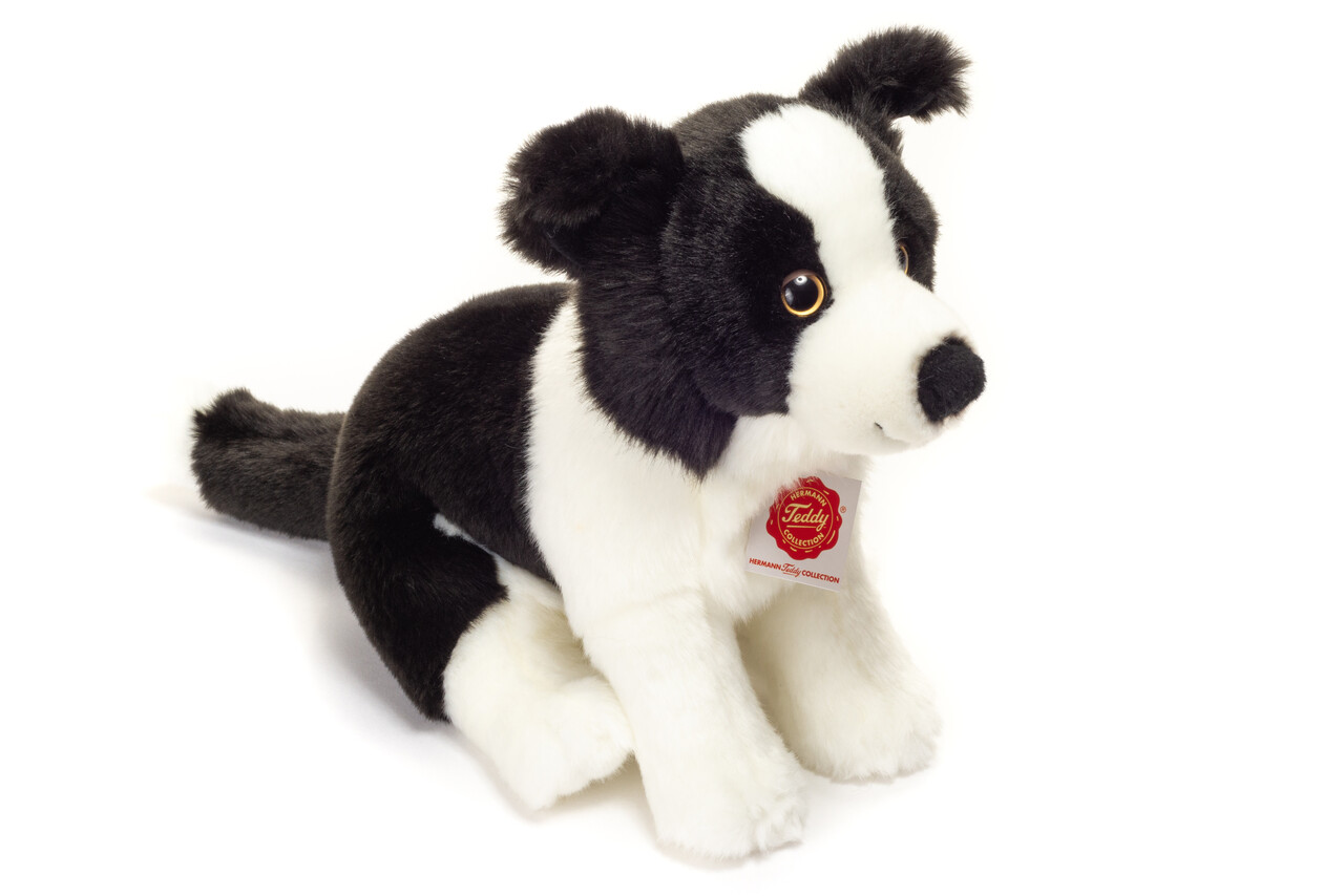 Hermann Teddy Knuffel Hond Border Collie Puppy 24cm