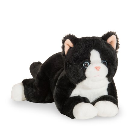 Hermann Teddy Knuffel Kat Zwart 30 cm